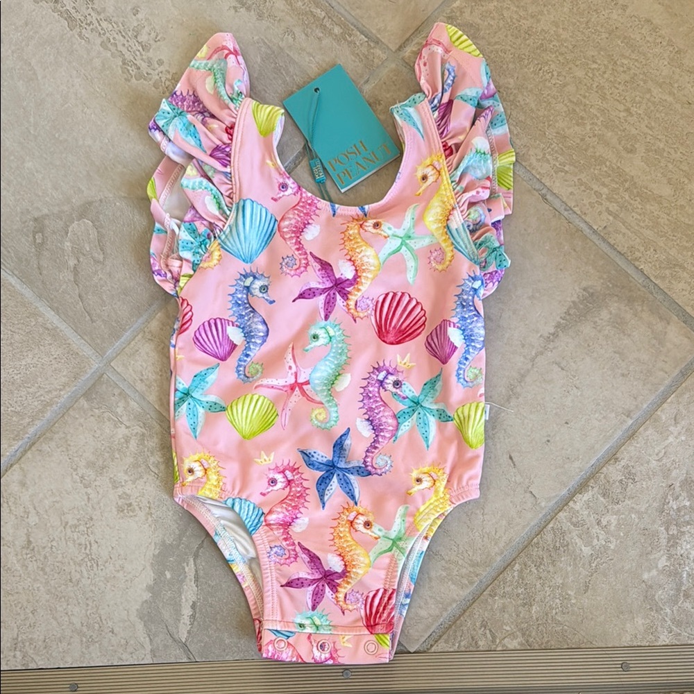 Posh Peanut NWT Seahorse Swimsuit 18-24 months Brand New